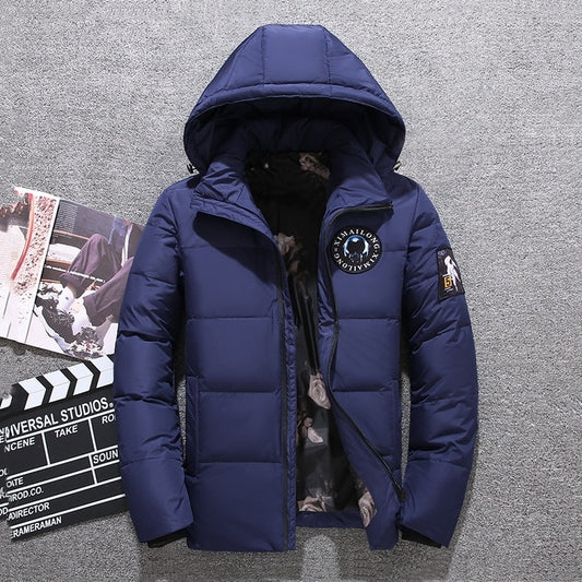 Slim All-match Student Hooded Down Jacket Men's Short