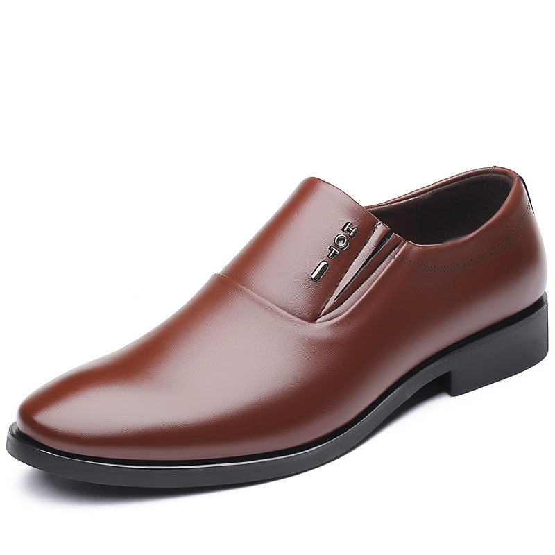 Men's Breathable Leather Shoes Black Soft Leather Soft Bottom Spring And Autumn Best Man Men's Business Formal Wear Casual Shoe