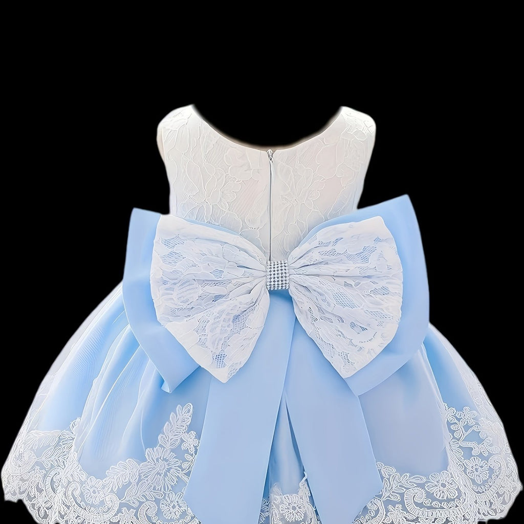 Baby One Year Old Children's Dress Full Moon Baptism Dress Lace Girl's Puffy Princess Dress