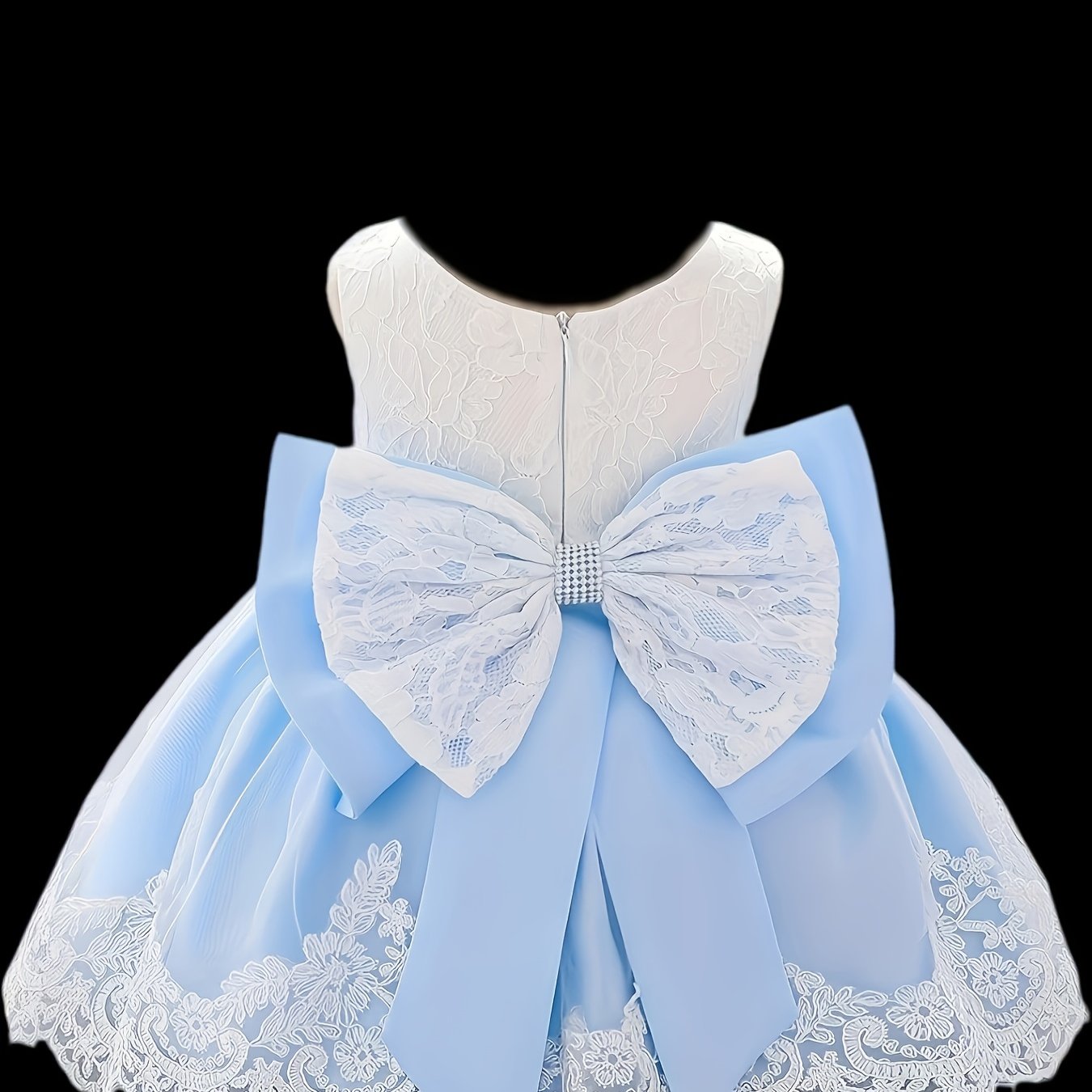 Baby One Year Old Children's Dress Full Moon Baptism Dress Lace Girl's Puffy Princess Dress