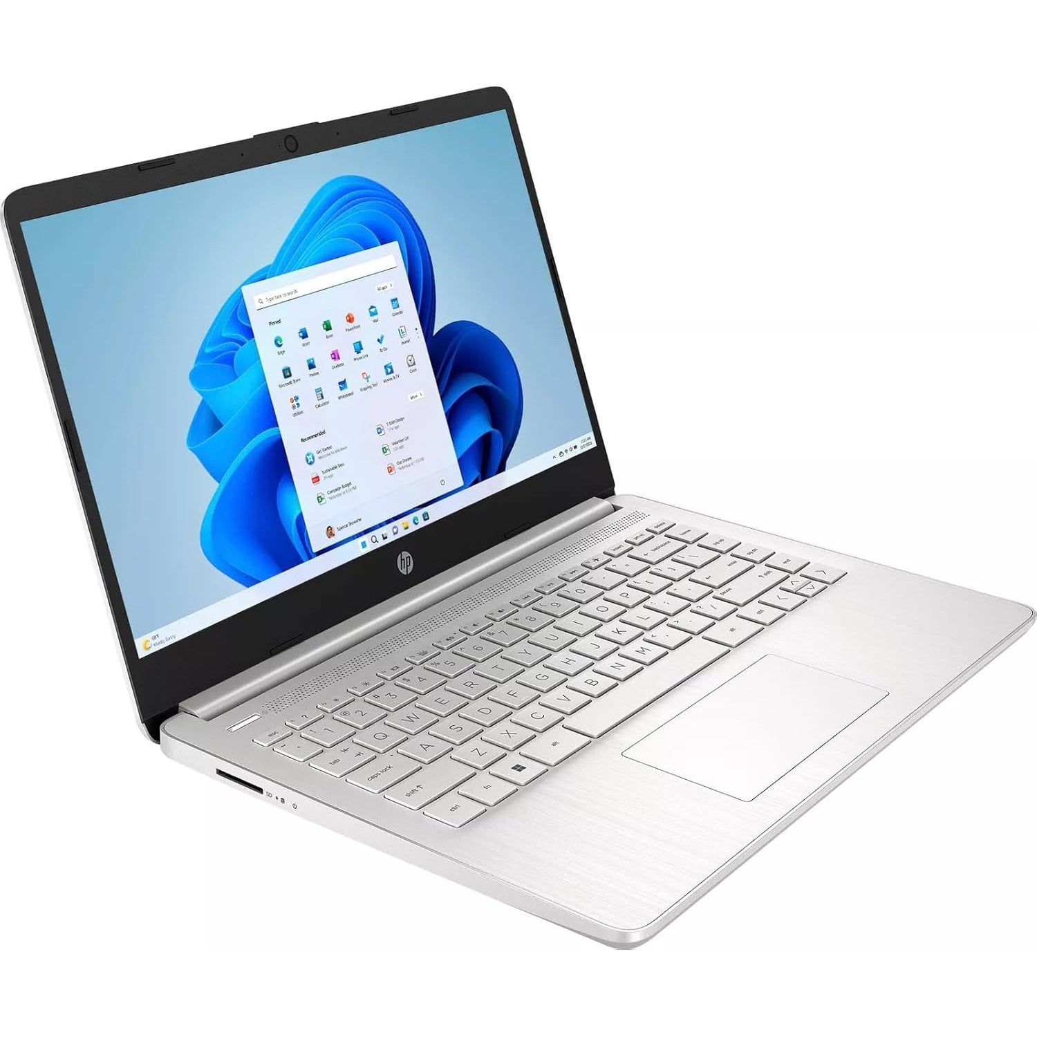 HP 14" Laptop For Student Business, With Office Lifetime License & Windows 11 S, Intel Dual-Core N4120, 16 GB RAM, 384 GB Storage(128GB EMMC+256GB Micro SD), Webcam, WiFi, Anti-Slip Mouse, Silvery