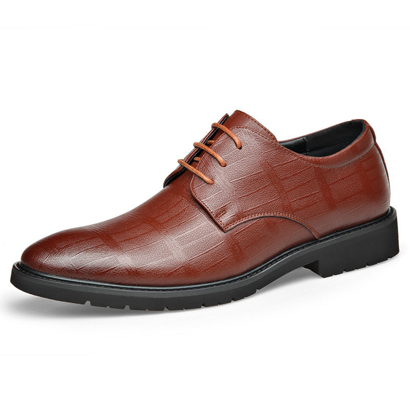 Men's Breathable Leather Shoes Black Soft Leather Soft Bottom Spring And Autumn Best Man Men's Business Formal Wear Casual Shoe