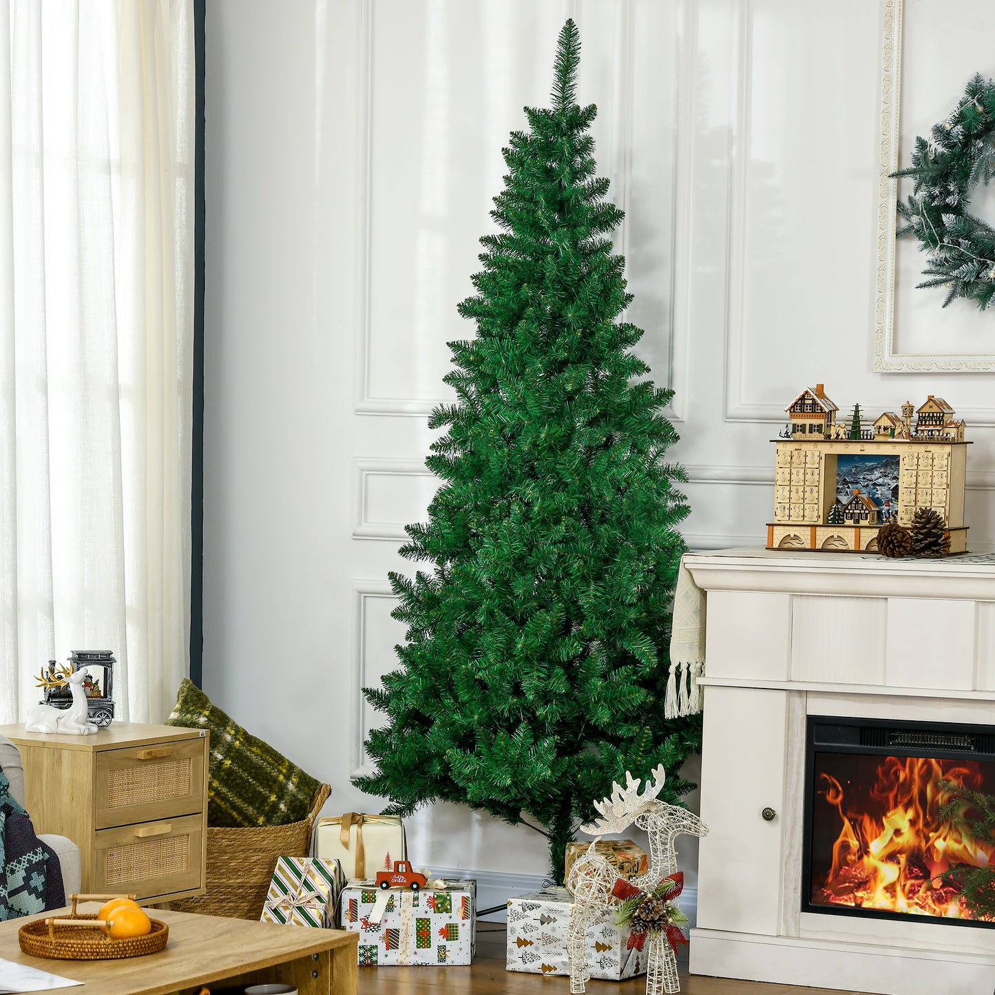 5' Artificial Half Christmas Trees with Auto Open