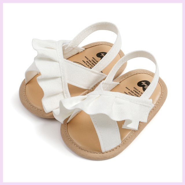 Newborn Infant Baby Girls Shoes Summer Ruffls