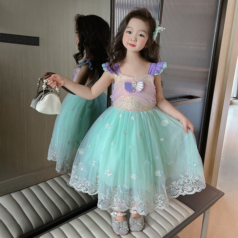 Girls Dress Summer Little Girl Sequins