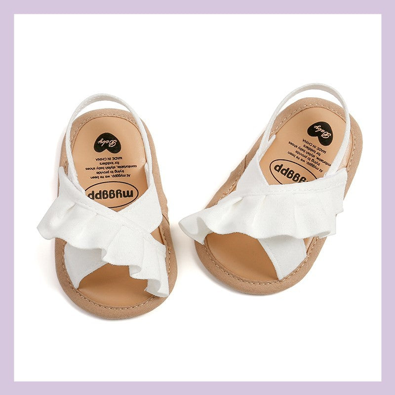 Newborn Infant Baby Girls Shoes Summer Ruffls