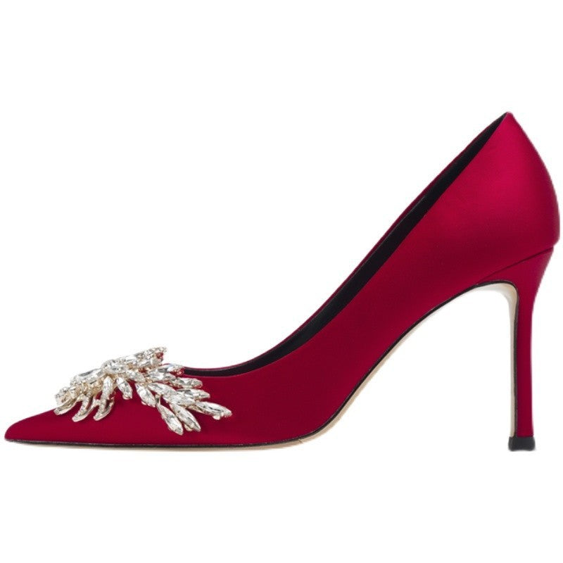 Red wedding shoes