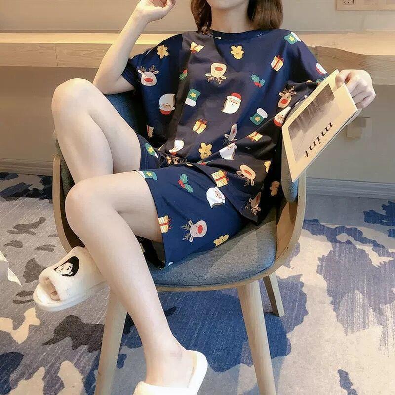 Loose Summer Girl Strawberry Homewear Suit