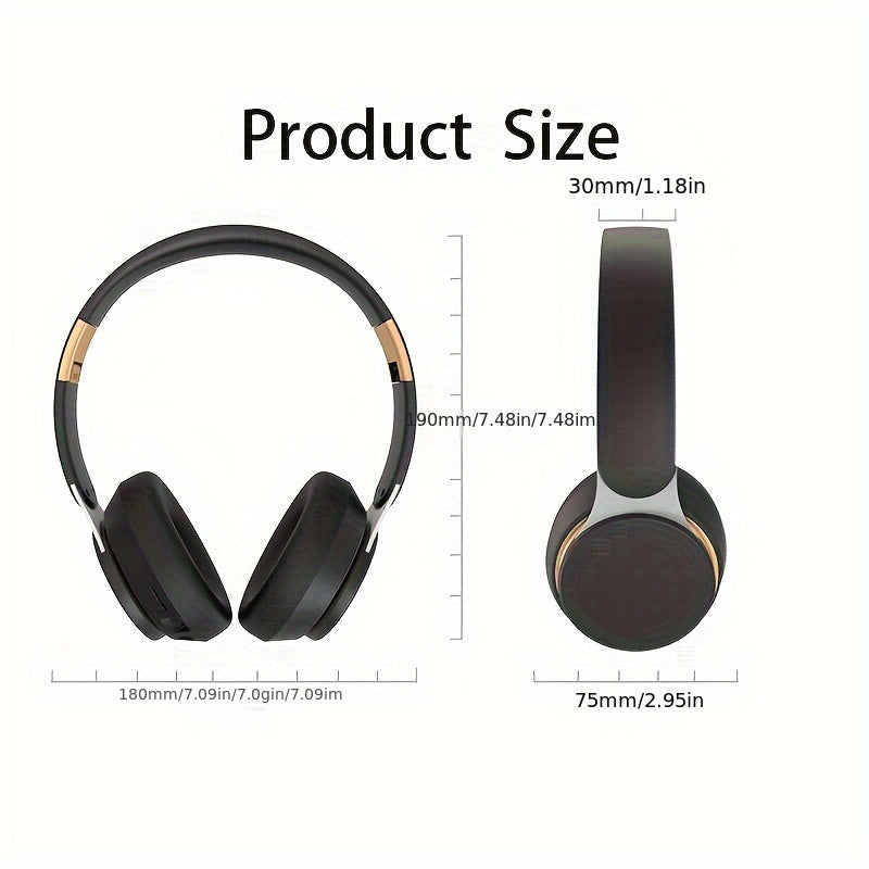 07S Wireless Over-ear Headphones - Hifi Surround Bass, Foldable Design, 400mAh Battery | Wireless, Wired, TF Card, Radio Mode for Sports, Games