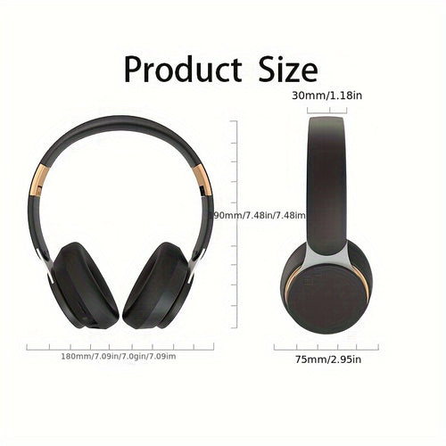 07S Wireless Over-ear Headphones - Hifi Surround Bass, Foldable Design, 400mAh Battery | Wireless, Wired, TF Card, Radio Mode for Sports, Games