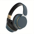 [Wireless | Heavy Bass] Wireless 5.3 Heavy Bass Stereo Foldable Headphones | Mic, FM Radio, 3.5mm AUX Cable, Soft Ear Pads, Portable Design for Travel, Home, Office, and Calls | Elegant Sound Engineering, Metallic Accents