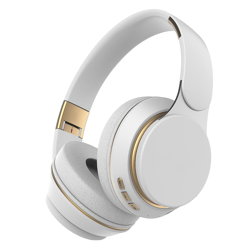 Wireless Headphones, Portable Over Ear Headphones, Foldable Headphones With Mic, FM Radio, 3.5MM AUX Cable, Soft-Earpads, Support TF Card Play For Travel Home Office Cellphone PC