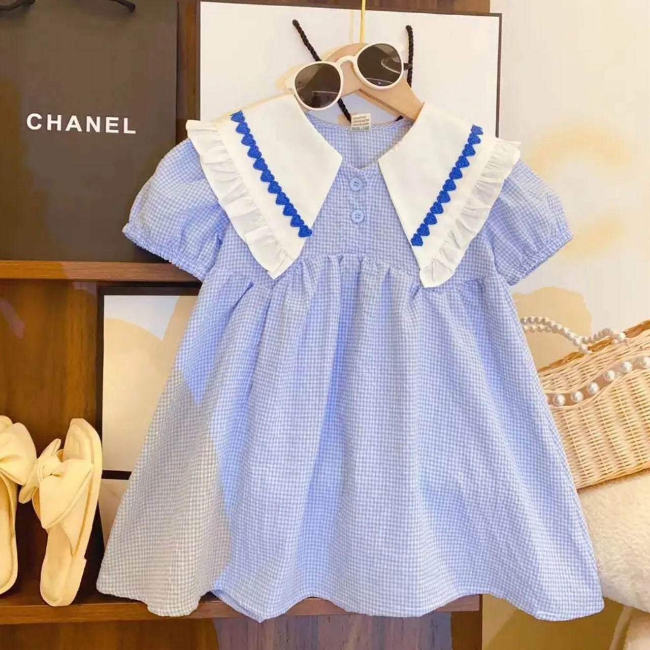 Children's Clothing Girl Summer French High-end Pastoral Princess Dress
