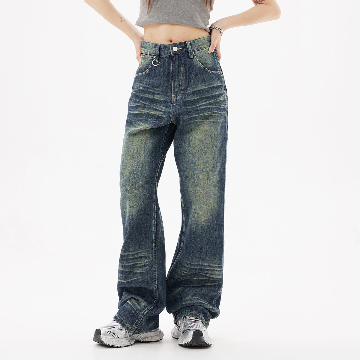 Distressed Fashion Brand Jeans High Street American Jeans pant
