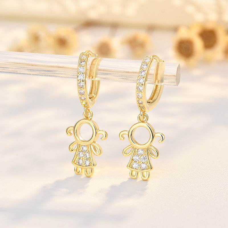 Girl's Earrings Golden