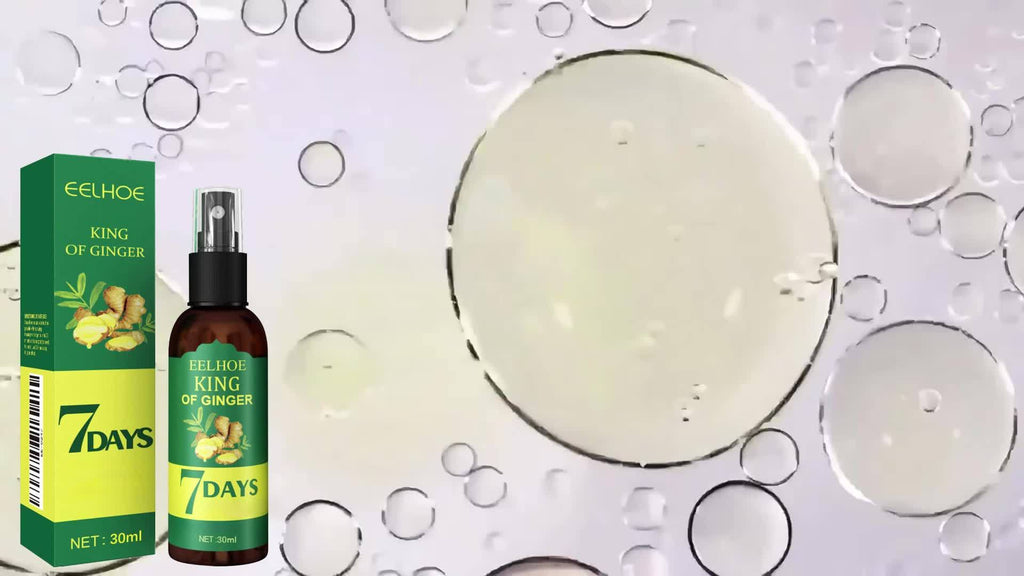 2pcs 7 Days Ginger Hair Spray, Ginger Hair Oil & Biotin Hair Serum - Specially Designed For Men & Women With Thin & Dry Damaged Hair - Essential Oil Hair Care Liquid.