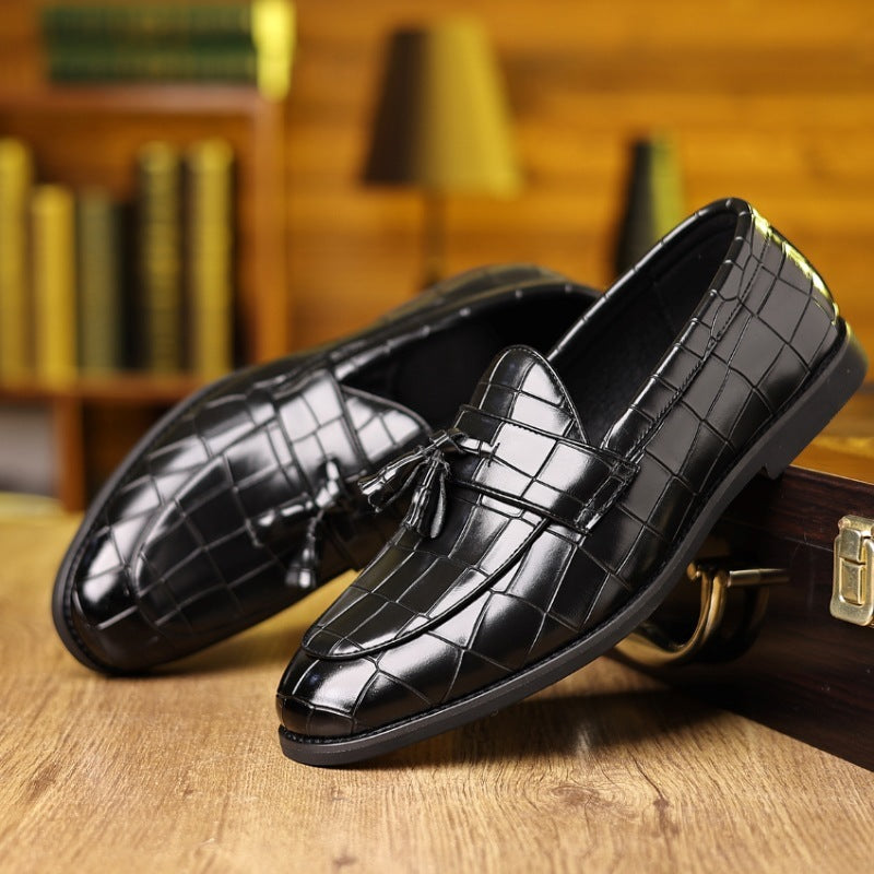 Men's Breathable Leather Shoes Black Soft Leather Soft Bottom Spring And Autumn Best Man Men's Business Formal Wear Casual Shoe