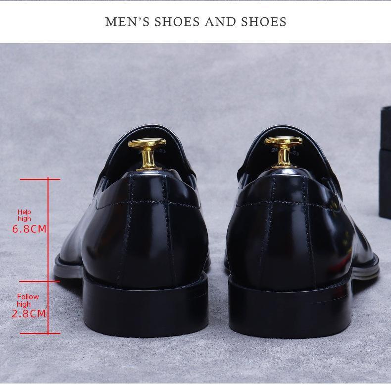 Men's Breathable Leather Shoes Black Soft Leather Soft Bottom Spring And Autumn Best Man Men's Business Formal Wear Casual Shoe