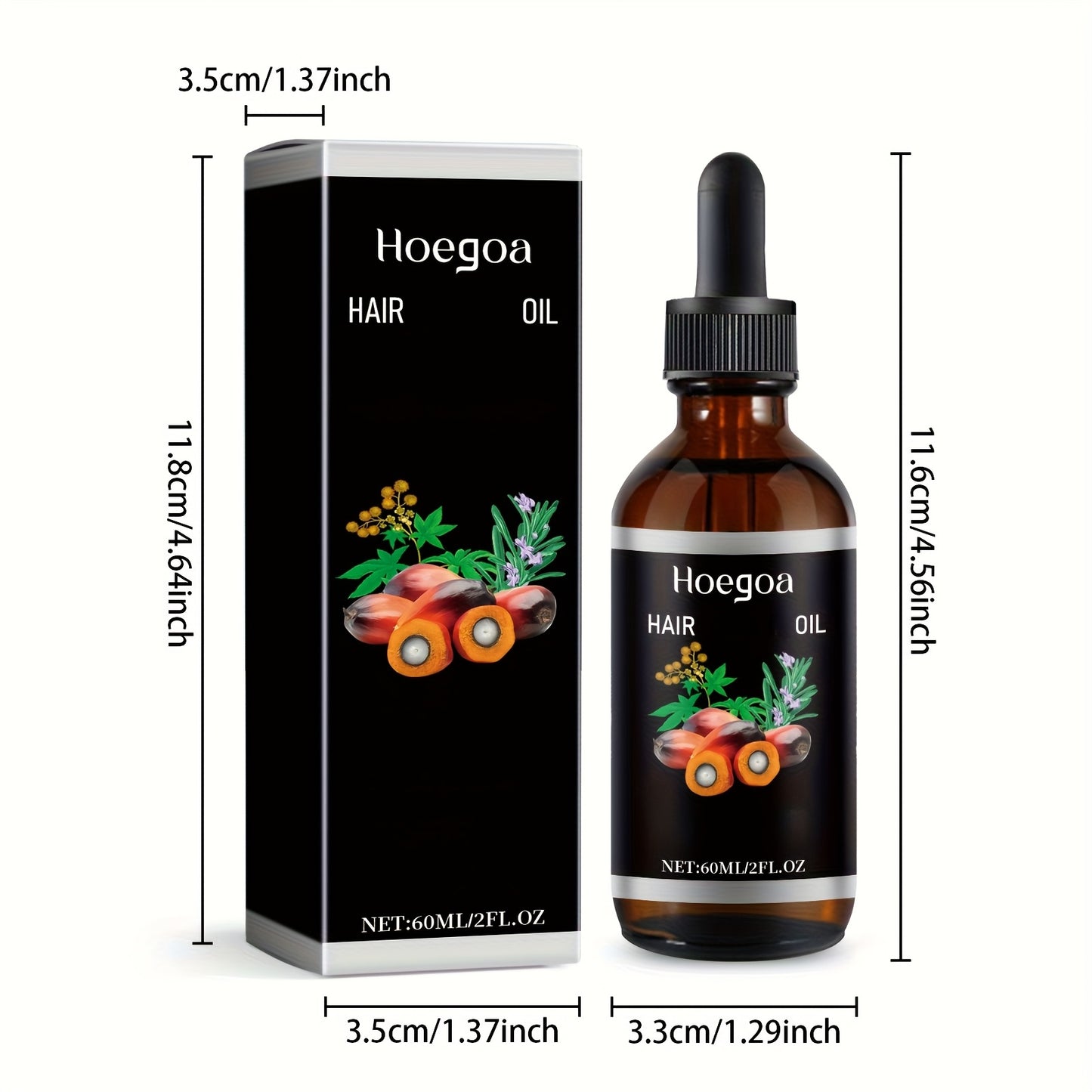 2pcs Batana Hair Care Essential Oil, Batana Oil, Suitable for All Hair Types, Gently Moisturizes, Makes Hair Look Shiny, 2.03oz