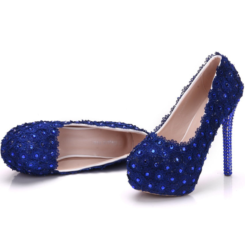 blue wedding shoes
