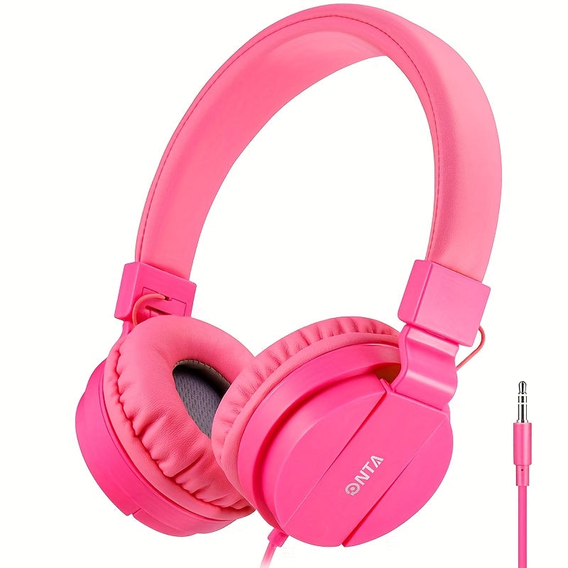ONTA Kids Headphones For Boys Girls - Child Student Headset Wired Plug Earphones School Teen On Ear For Ipad | Computer | Smart Phone | Amazon Fire Tablet | Laptop | Plane Travel