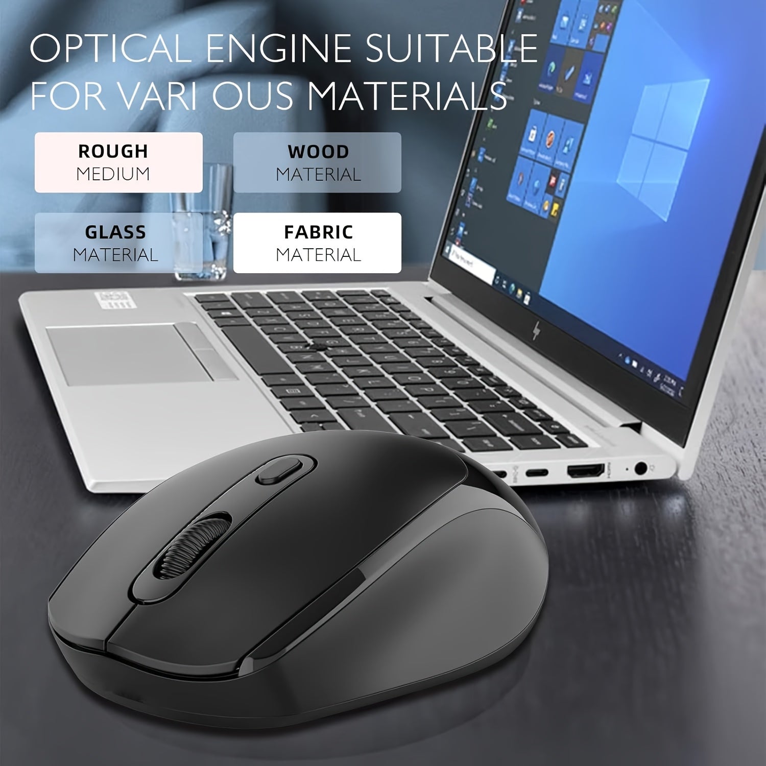 BalanceFit Wireless Mouse, Dual-Mode 2.4G & Wireless, Ergonomic Design with Comfortable Grip, Compact Size for Office & Gaming, Compatible with Laptops, Desktops, Tablets, Multiple Colors (Black/White/Pink/Green), BalanceFit