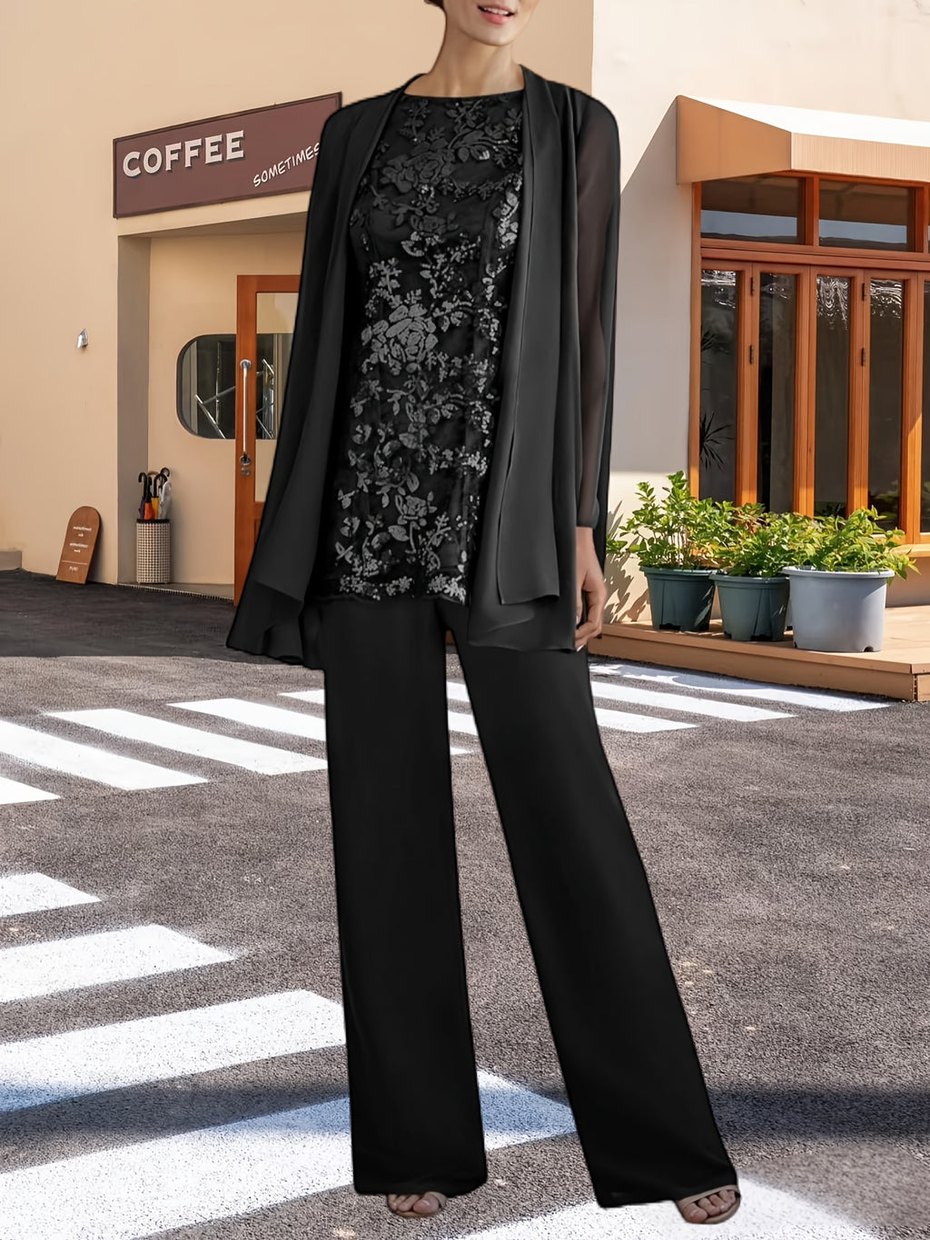 Women suit Lace Pants Suits  Formal Outfit