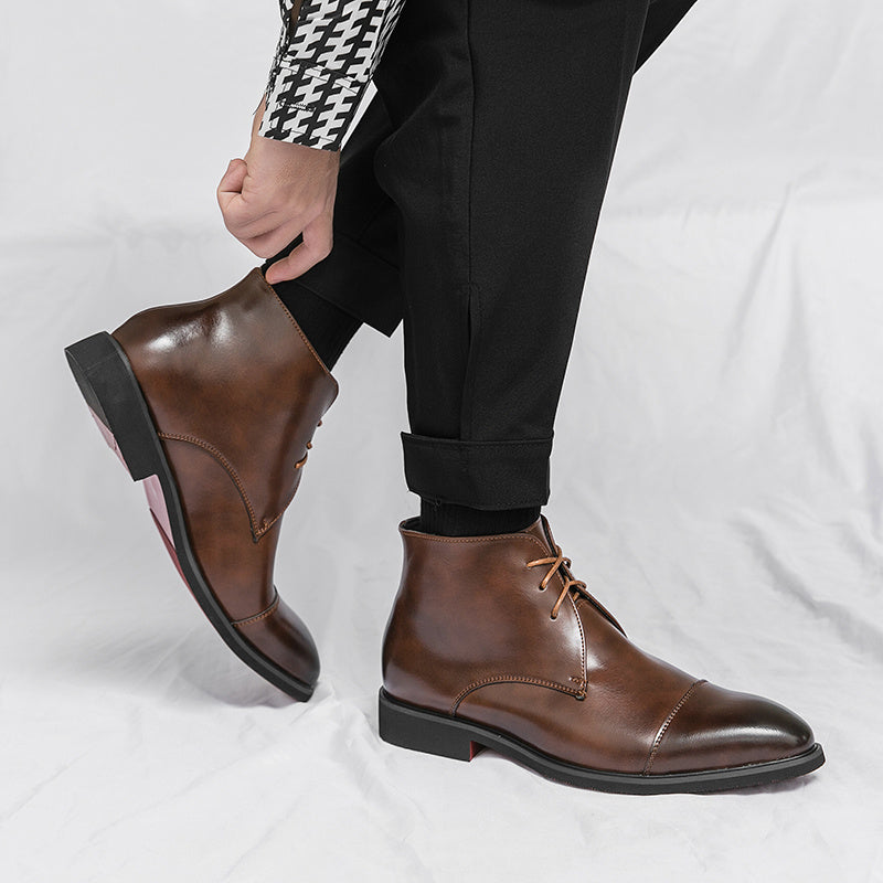 Men's Height-Increasing Formal Shoes – Superfiber Leather | Sizes 38–48