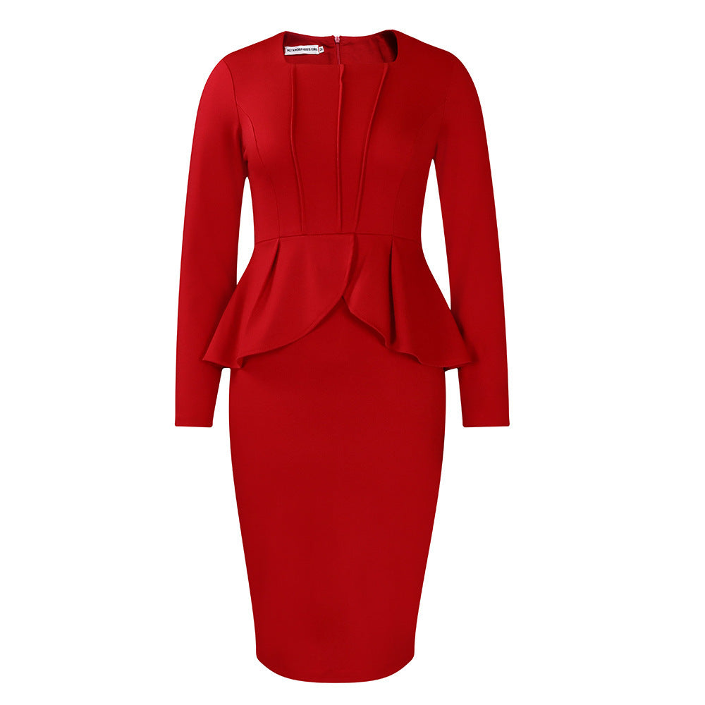 Elegant Flounced African Dress Women